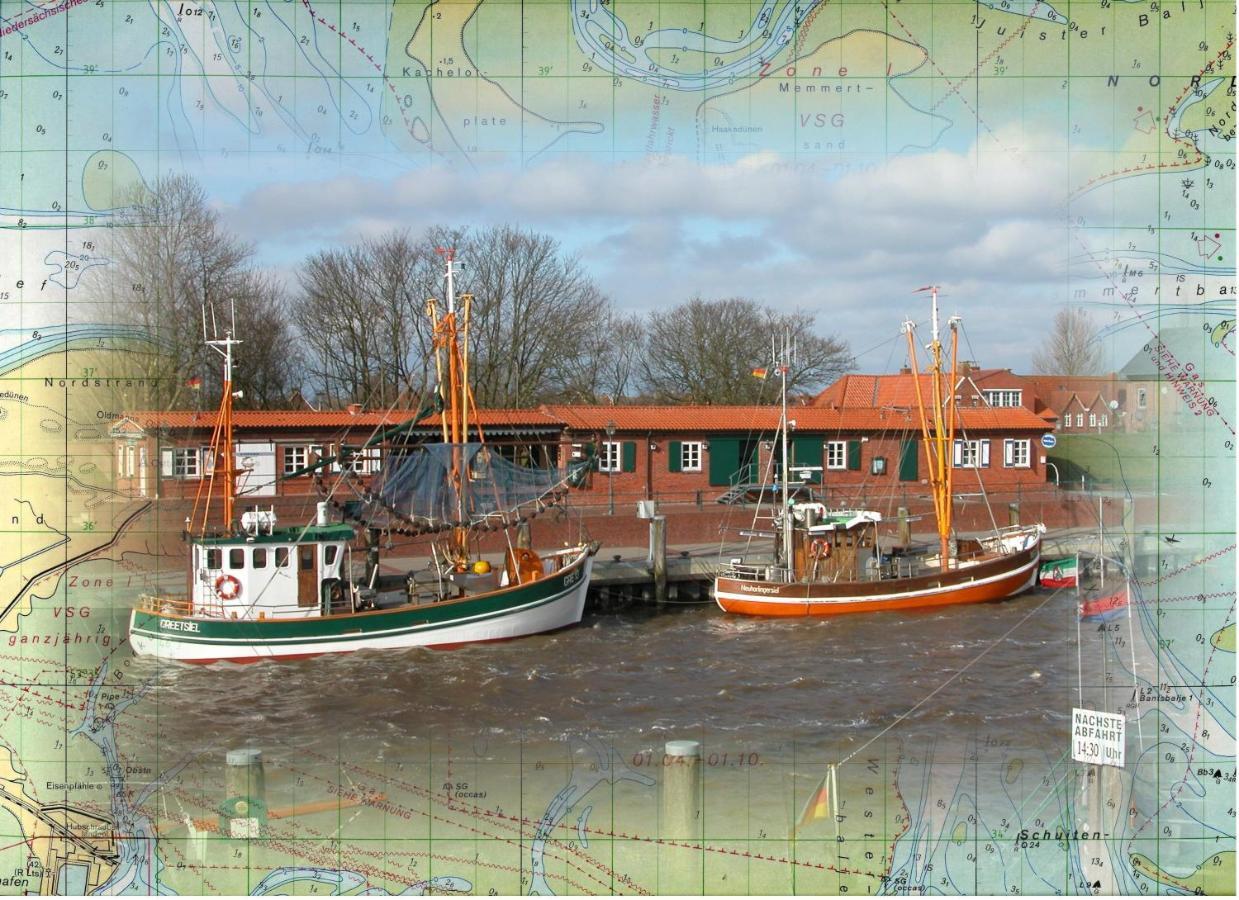 Oltmanns Ferienhaus Bummert Am Hafen Greetsiel Bagian luar foto